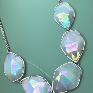 Iridescent Silver Necklace